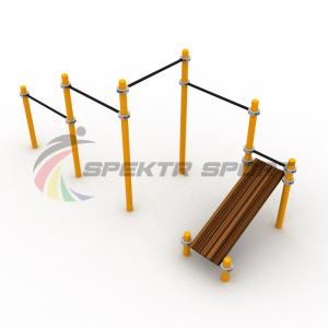 Купить Каскад турников со скамьей для пресса Воркаут SP WRK-12_76mm в Саянске 